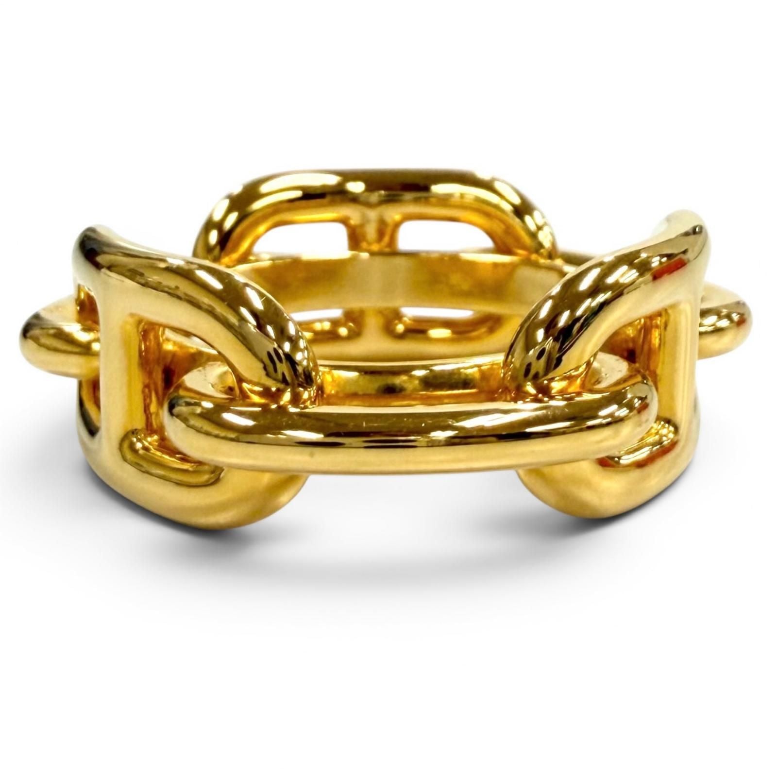 Hermes Scarf Ring 90 Legato Luca de Chaine D'ancre Gold — view 4