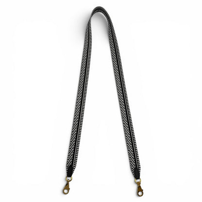 Hermes Bandouliere Sangle Caval 25 Gold Shoulder Strap Black White — view 2