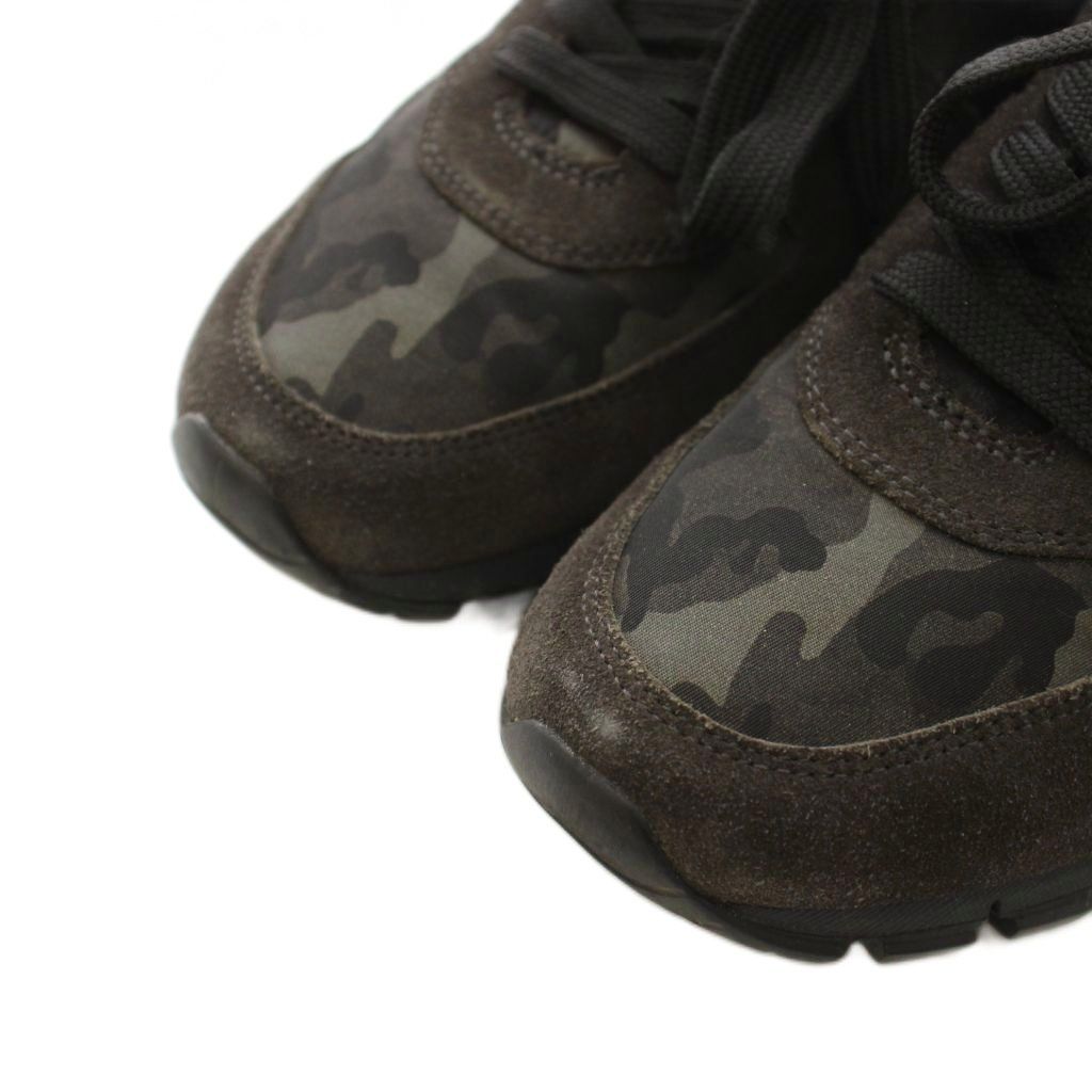 Prada Sneakers Camouflage Pattern Suede Nylon Switch Black an 6 — view 6
