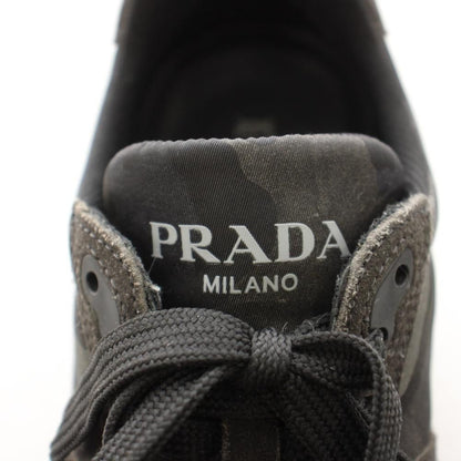 Prada Sneakers Camouflage Pattern Suede Nylon Switch Black an 6 — view 4