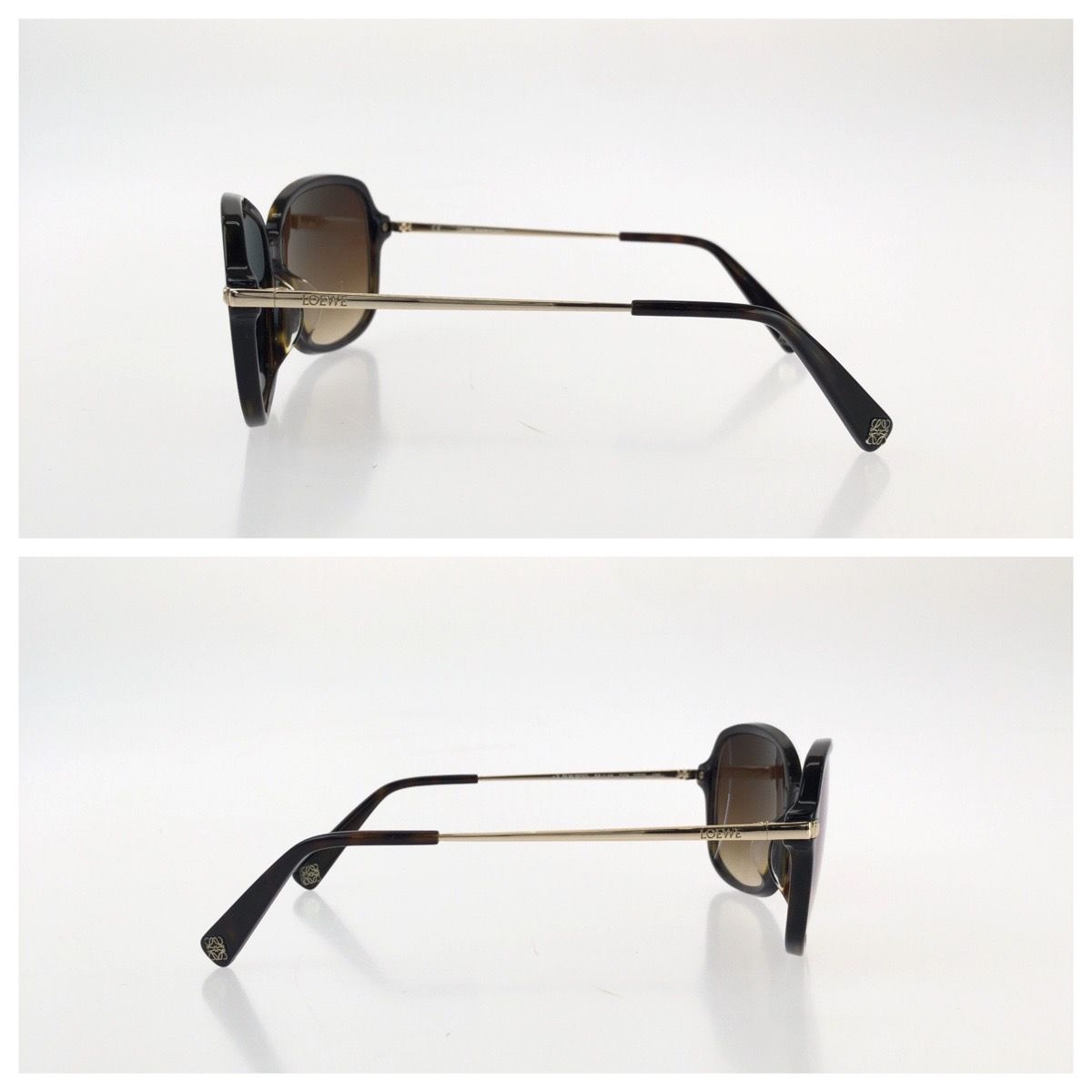 Loewe Dark Brown Gold Acetate Plating Sunglasses Frame Eyewear — view 4