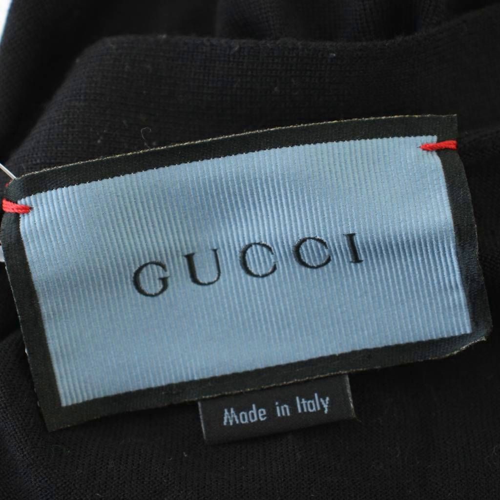 Gucci Wool Snake Embroidery Knit Cardigan Long Sleeve XXL Black — view 3