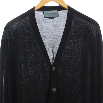Gucci Wool Snake Embroidery Knit Cardigan Long Sleeve XXL Black — view 4