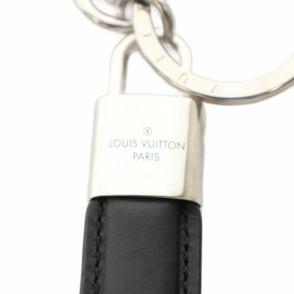 Louis Vuitton Key Holder LV Padlock Dragonne Leather Logo Black Silver Color — view 4