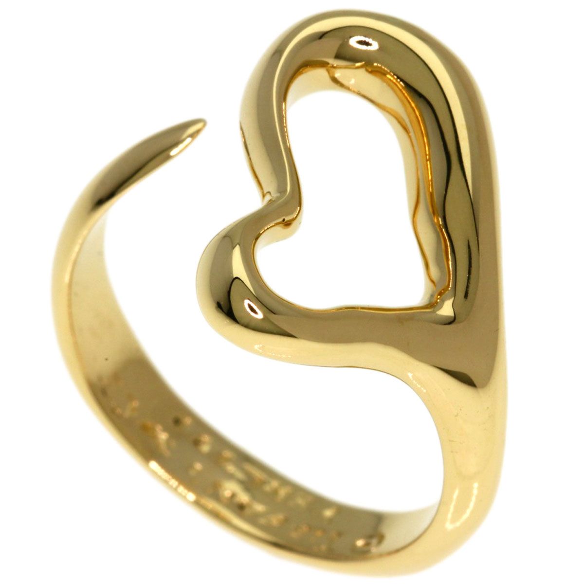 Tiffany & Co Open Heart Ring 18K Yellow Gold