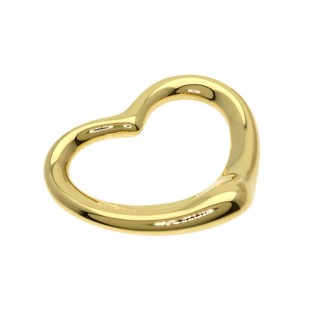 Tiffany & Co Open Heart Top Pendant 18K Yellow Gold
