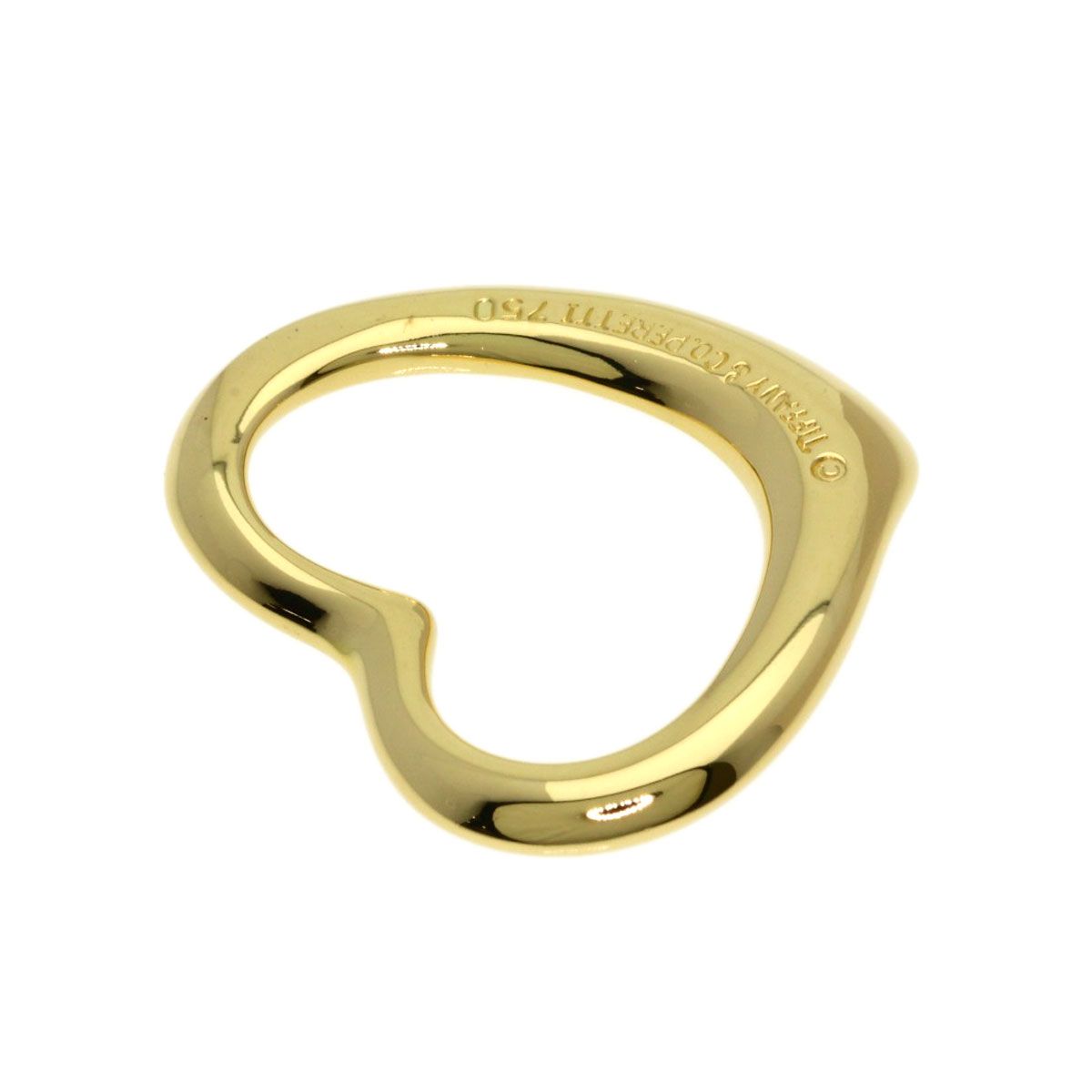 Tiffany & Co Open Heart Top Pendant 18K Yellow Gold — view 2
