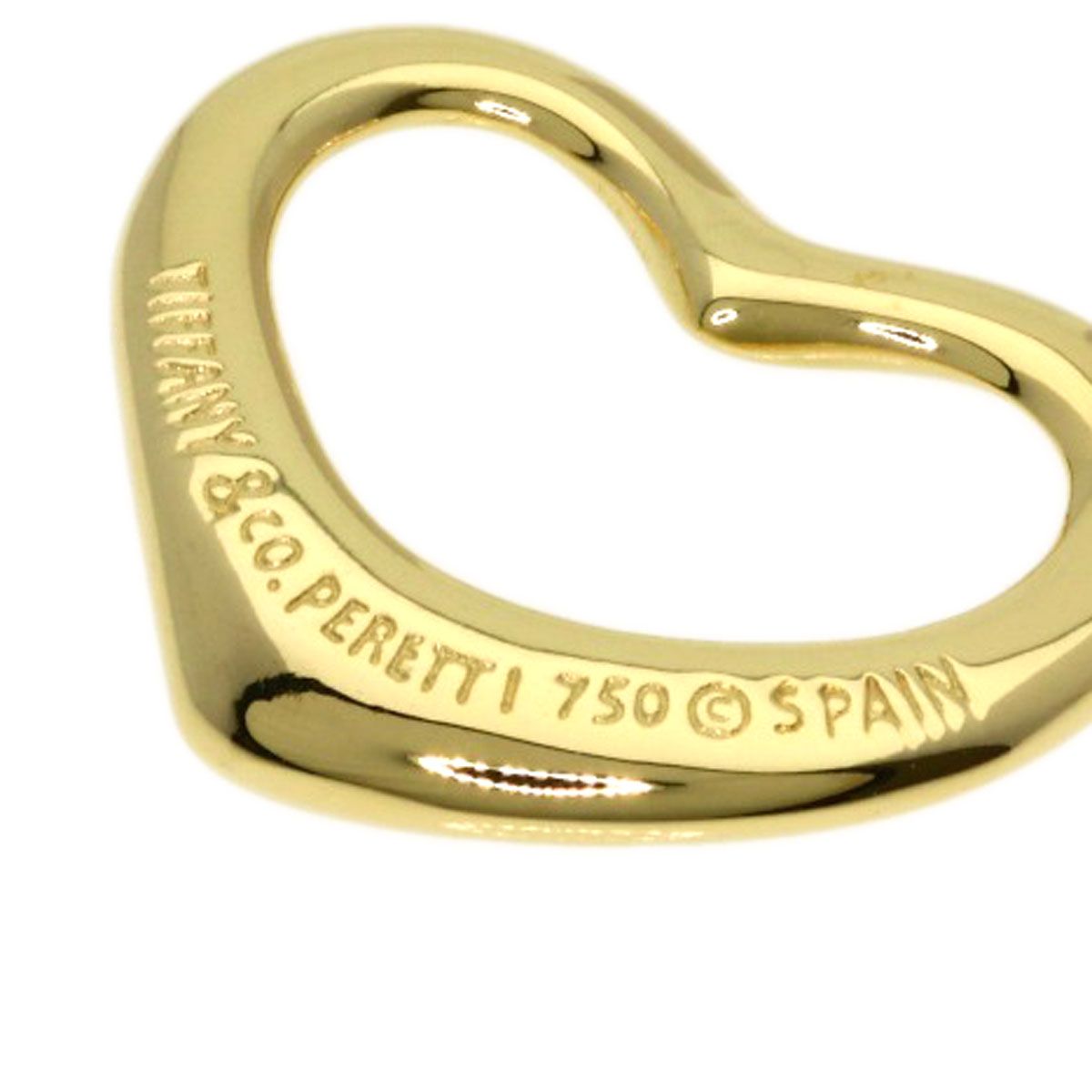 Tiffany & Co Open Heart Top Pendant 18K Yellow Gold — view 4