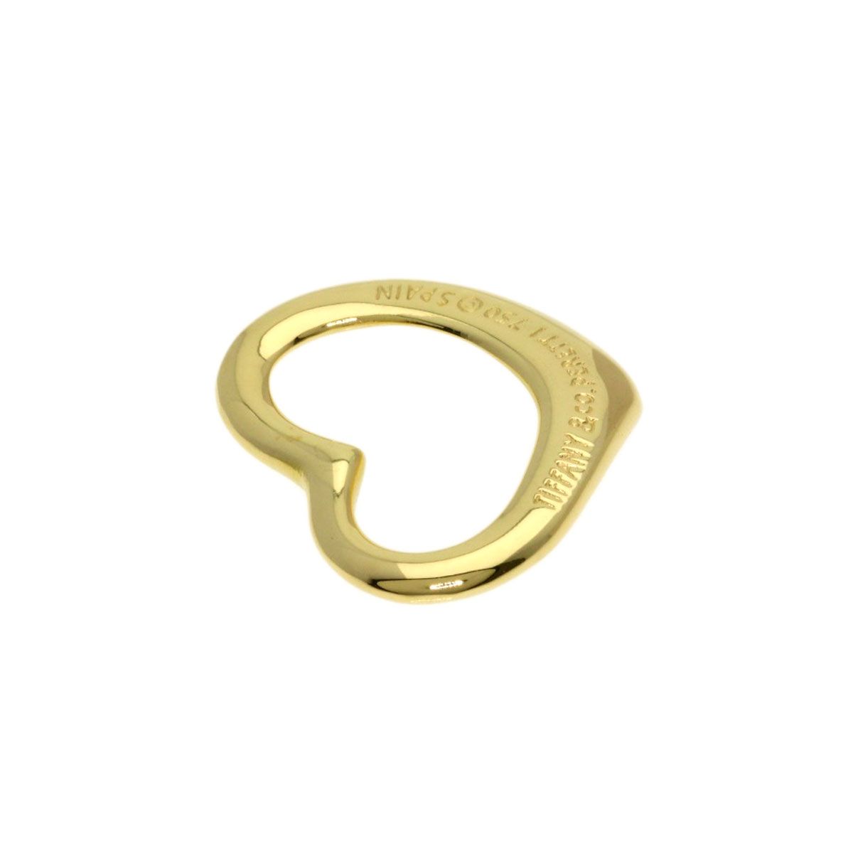 Tiffany & Co Open Heart Top Pendant 18K Yellow Gold — view 2
