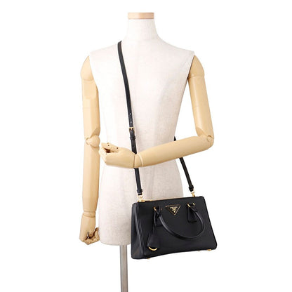 Prada Galleria Small Saffiano Leather 2-Way Shoulder Bag Black — view 4