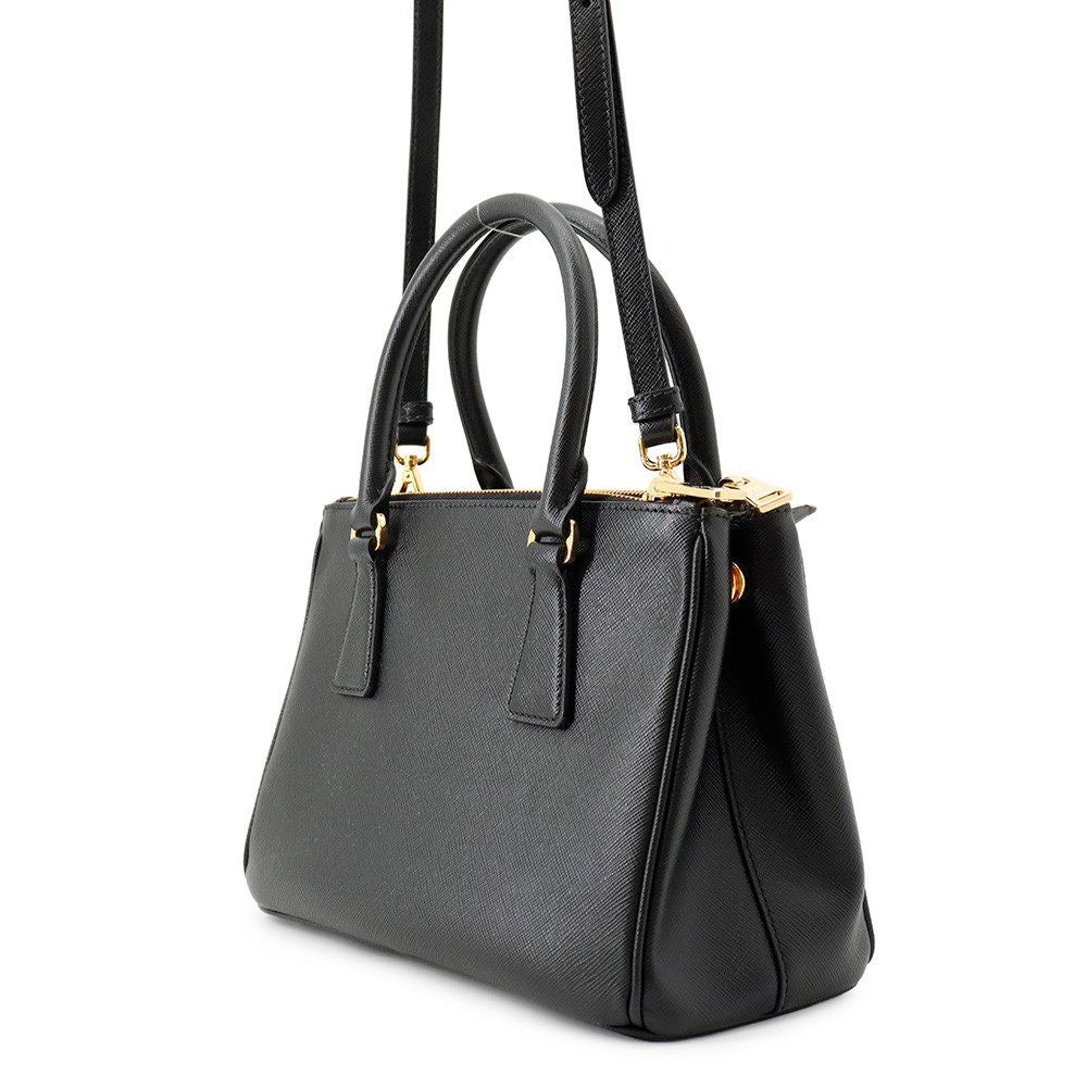 Prada Galleria Small Saffiano Leather 2-Way Shoulder Bag Black — view 2