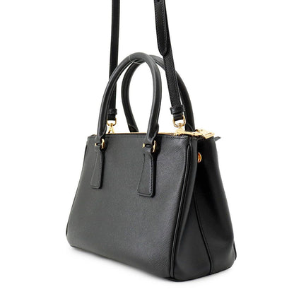 Prada Galleria Small Saffiano Leather 2-Way Shoulder Bag Black — view 2