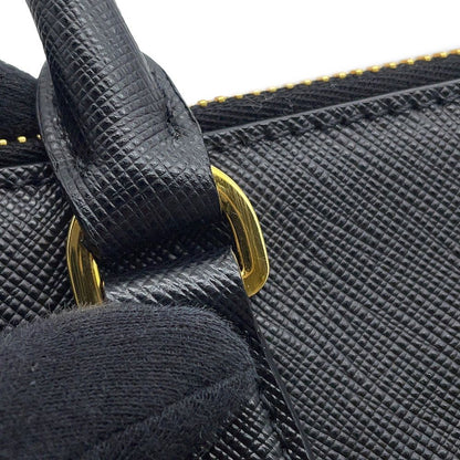 Prada Galleria Small Saffiano Leather 2-Way Shoulder Bag Black — view 8