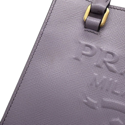 Prada Mini Triangle Logo Leather 2-Way Shoulder — view 7