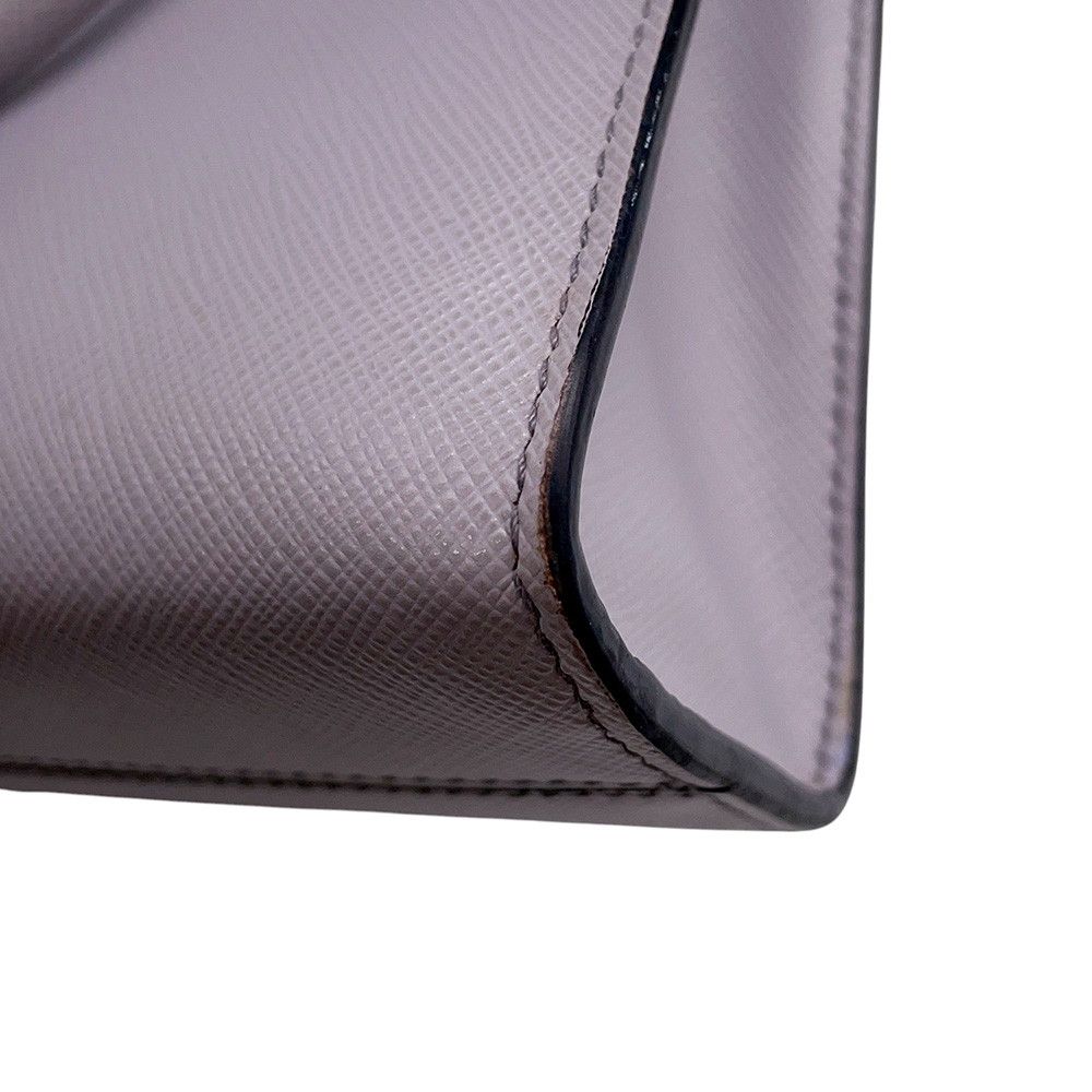 Prada Mini Triangle Logo Leather 2-Way Shoulder — view 6