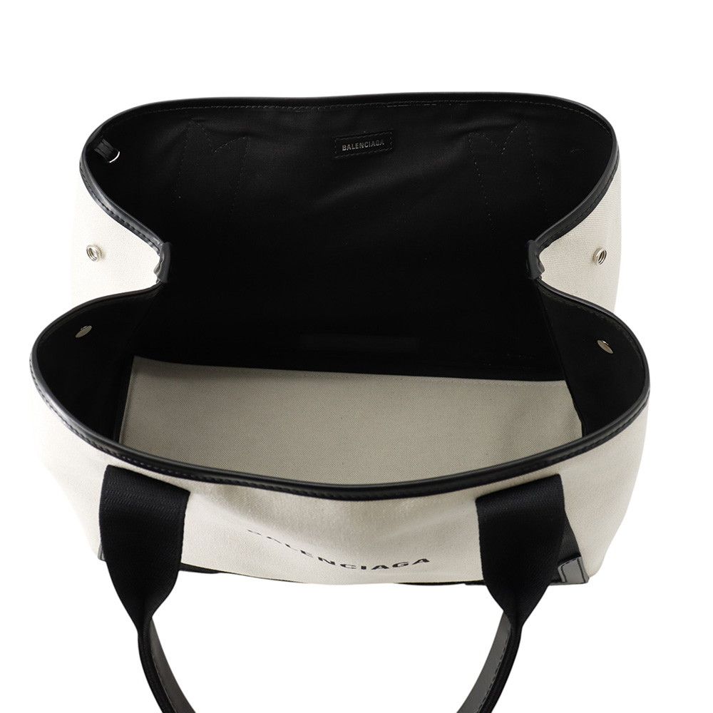 Balenciaga White Black with Tote Navy Cabas M Pouch — view 5