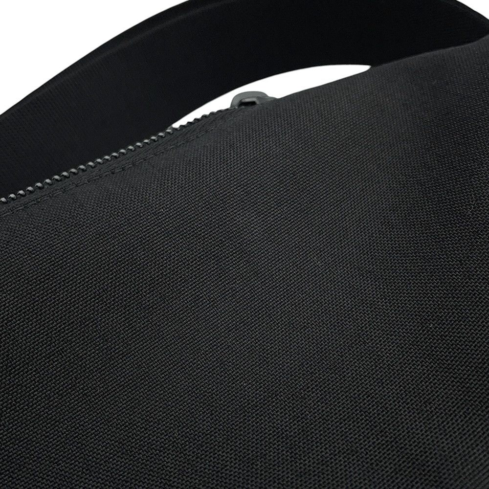 Saint Laurent Paris Embroidered Belt Bag Logo Silk Tech Canvas Black — view 7