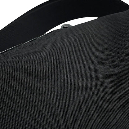 Saint Laurent Paris Embroidered Belt Bag Logo Silk Tech Canvas Black — view 7