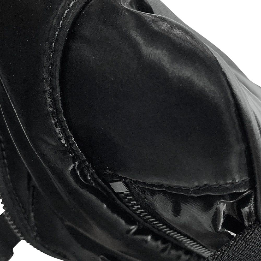 Saint Laurent Paris Embroidered Belt Bag Logo Silk Tech Canvas Black — view 8
