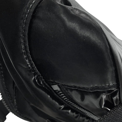 Saint Laurent Paris Embroidered Belt Bag Logo Silk Tech Canvas Black — view 8