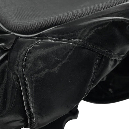 Saint Laurent Paris Embroidered Belt Bag Logo Silk Tech Canvas Black — view 6