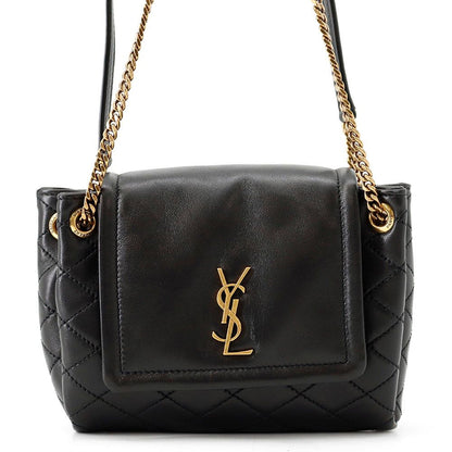 Saint Laurent Paris Chain Shoulder Bag Mini Nolita Quilted YSL Black