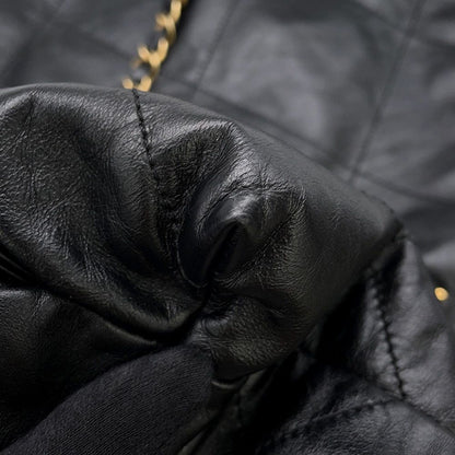 Chanel Backpack 22 Large Shiny Calf Leather Black — view 6