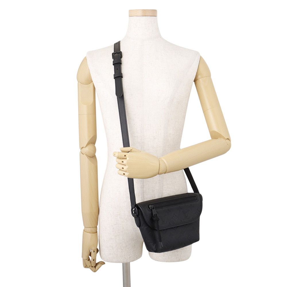 Louis Vuitton Shoulder Bag Monogram Shadow Pulse Wearable Wallet Black — view 4