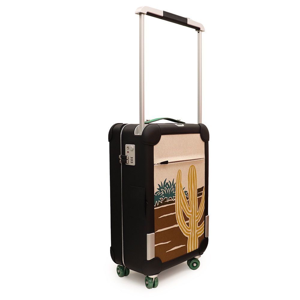 Hermes Carry Case Low Ring Mobility Suitcase Black Multicolor Twal Ash Taurillon — view 2
