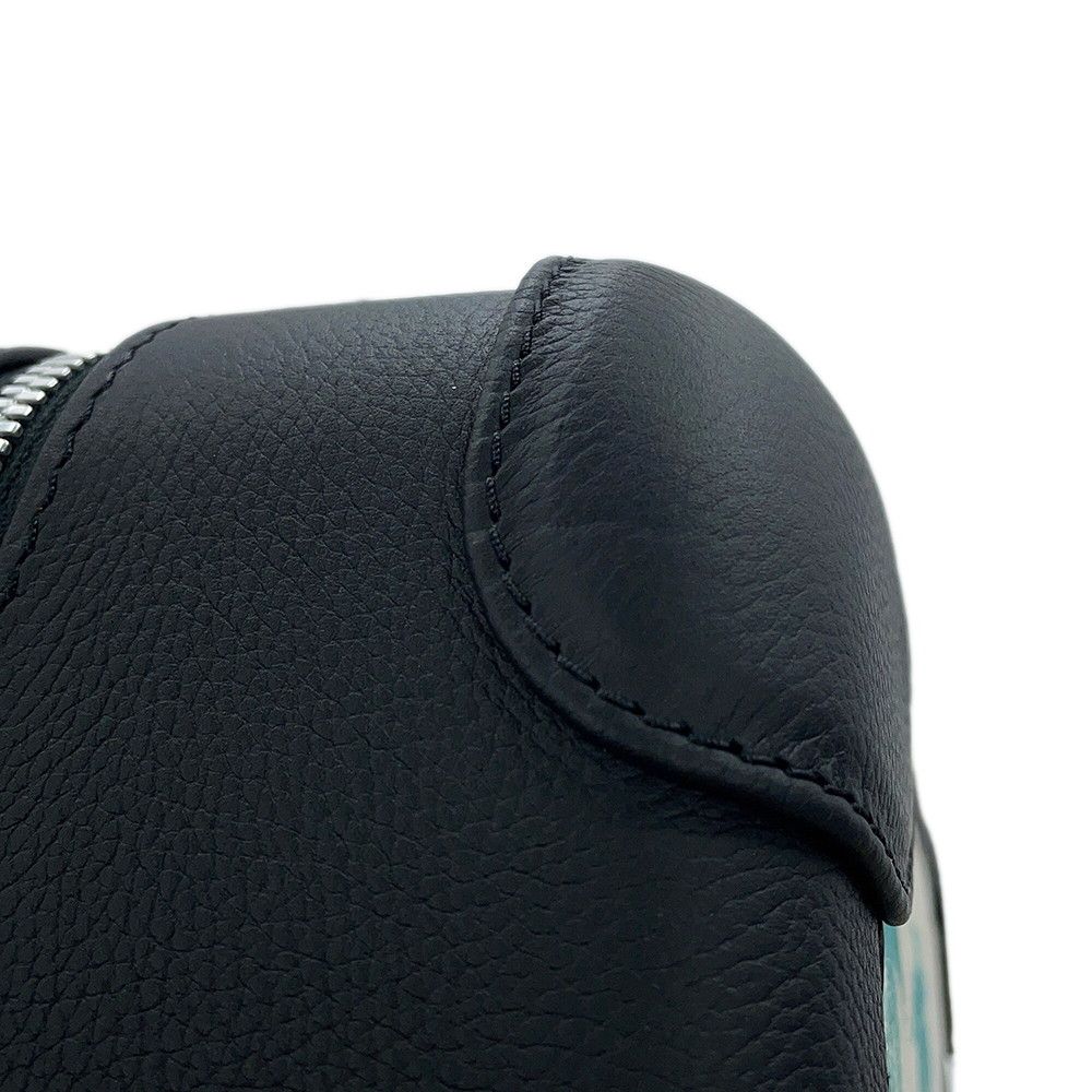 Hermes Carry Case Low Ring Mobility Suitcase Black Multicolor Twal Ash Taurillon — view 6
