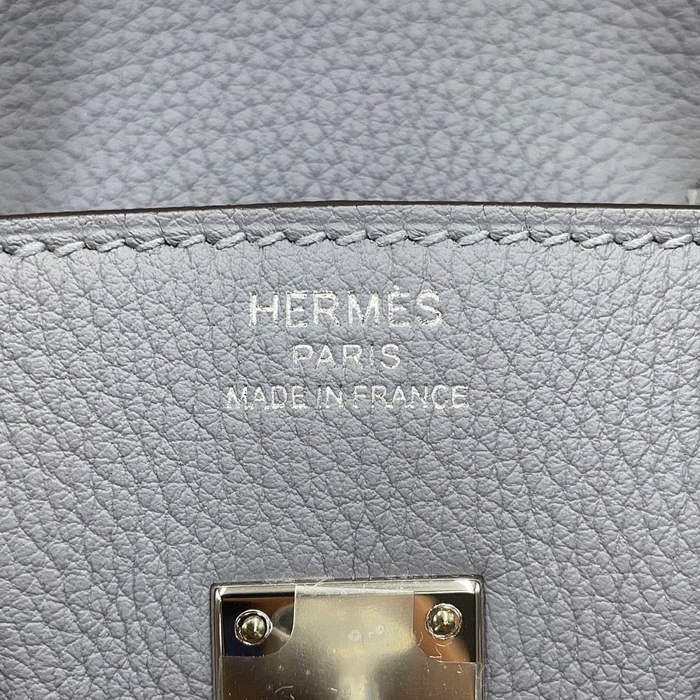 Hermes Birkin 25 Gris Perle Silver Togo Handbag — view 8