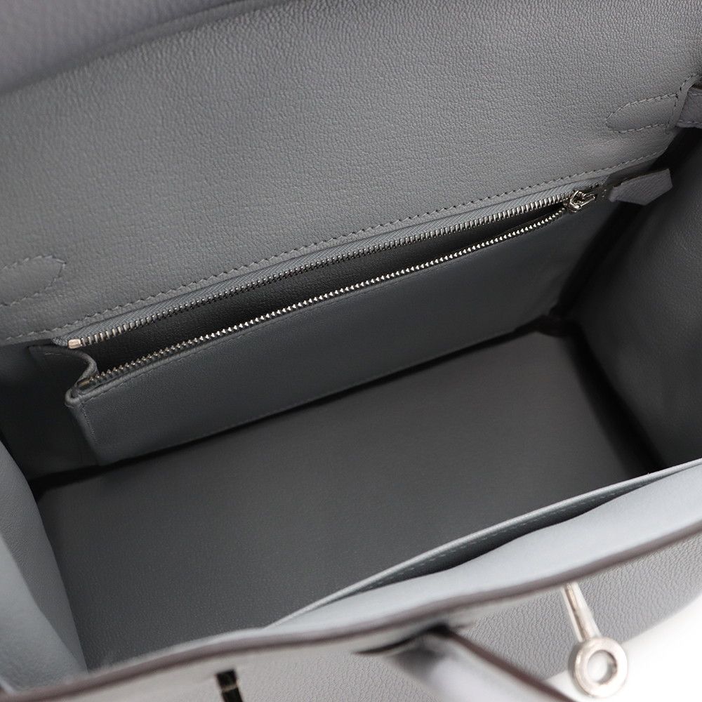 Hermes Birkin 25 Gris Perle Silver Togo Handbag — view 7