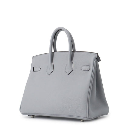 Hermes Birkin 25 Gris Perle Silver Togo Handbag — view 2