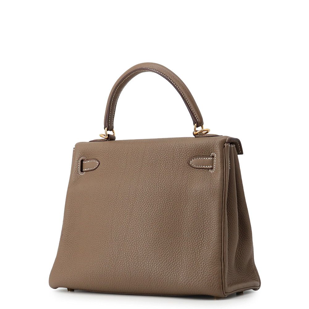 Hermes Handbag Kelly 25 Retourne Etoupe Gold Togo 2-Way — view 2