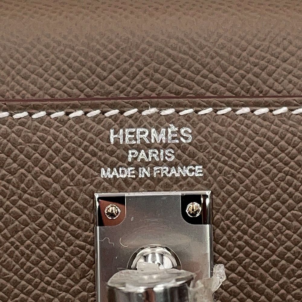 Hermes Handbag Kelly 25 Sellier Etoupe Silver Epsom 2-Way — view 7