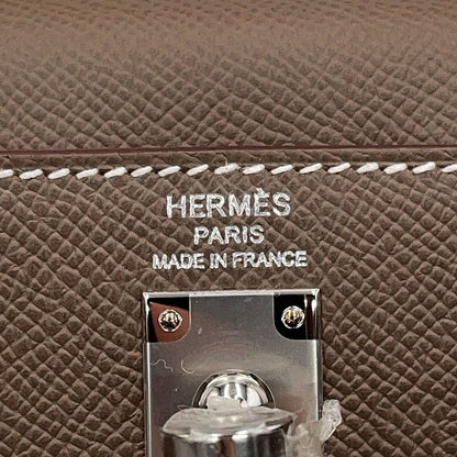 Hermes Handbag Kelly 25 Sellier Etoupe Silver Epsom 2-Way — view 7