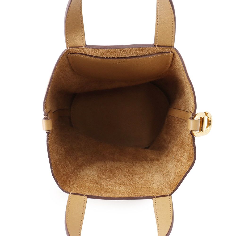 Hermes Tote in the Loop 18 Biscuit Gold Taurillon Clemence Swift — view 5