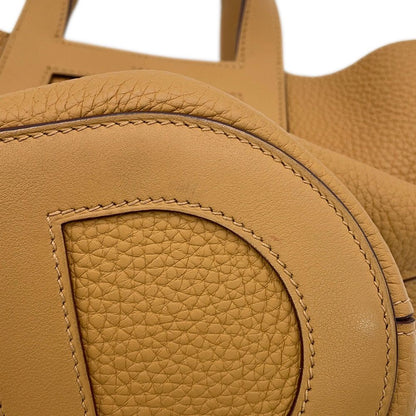 Hermes Tote in the Loop 18 Biscuit Gold Taurillon Clemence Swift — view 6