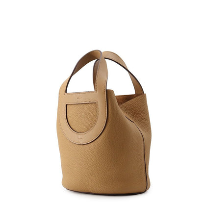 Hermes Tote in the Loop 18 Biscuit Gold Taurillon Clemence Swift — view 2