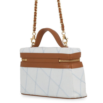 Chanel Chain Shoulder Bag Vanity CC Logo Wash Denim — view 2