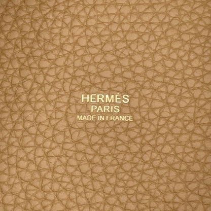 Hermes Handbag Picotin Lock PM Biscuit Gold Taurillon Clemence — view 8