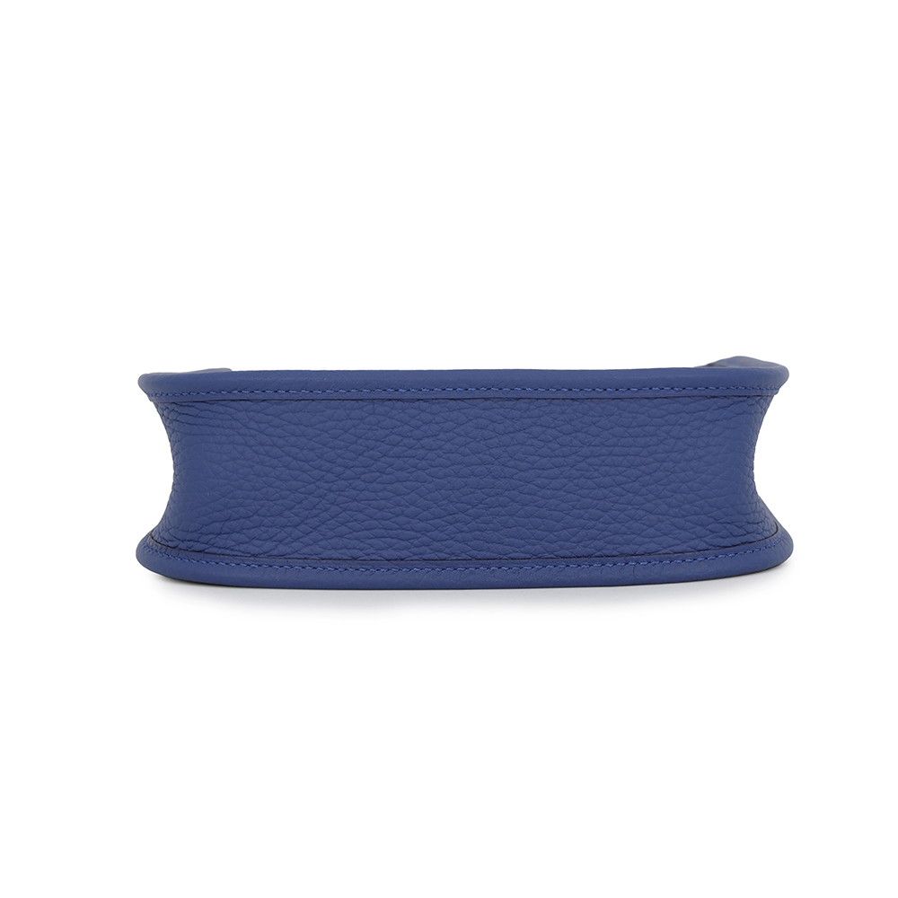 Hermes Shoulder Bag Evelyne TPM 111 Amazon Blue Tie Silver Taurillon Clemence — view 3