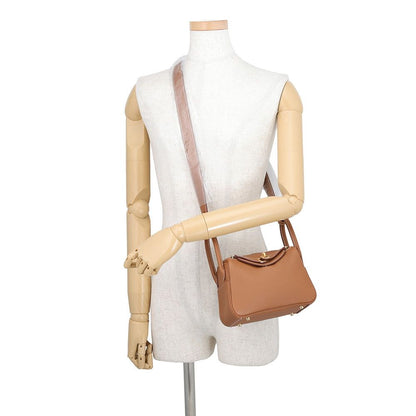 Hermes Lindy Mini Gold Taurillon Clemence 2-Way Shoulder — view 4