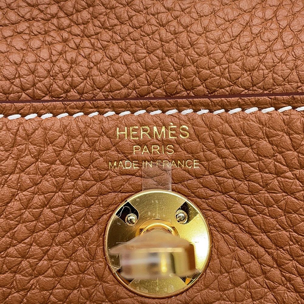 Hermes Lindy Mini Gold Taurillon Clemence 2-Way Shoulder — view 6