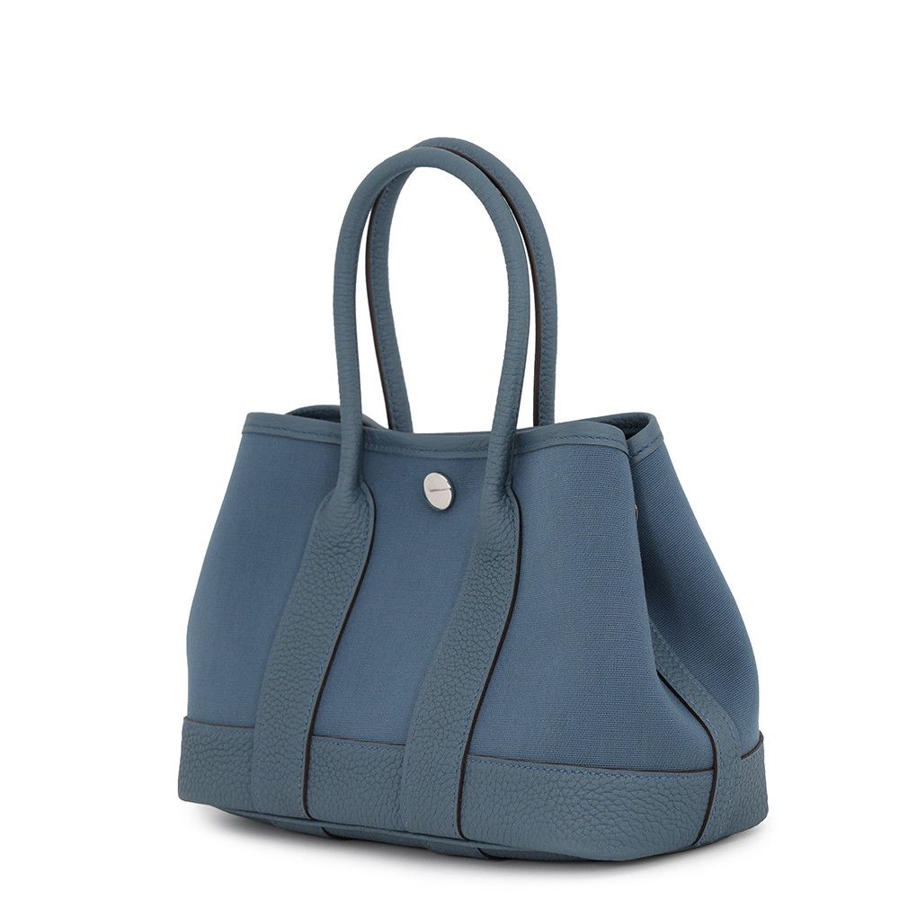 Hermes Tote Neo Garden 23 Party Blue Ton Pet Silver Toile Office Negonda — view 2