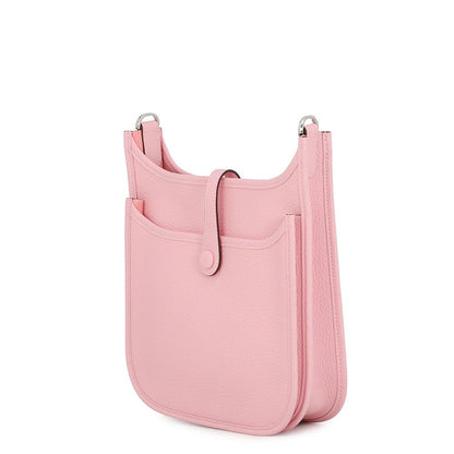 Hermes Shoulder Bag Evelyne 3 23 Rose Sakura Silver Taurillon Clemence — view 2