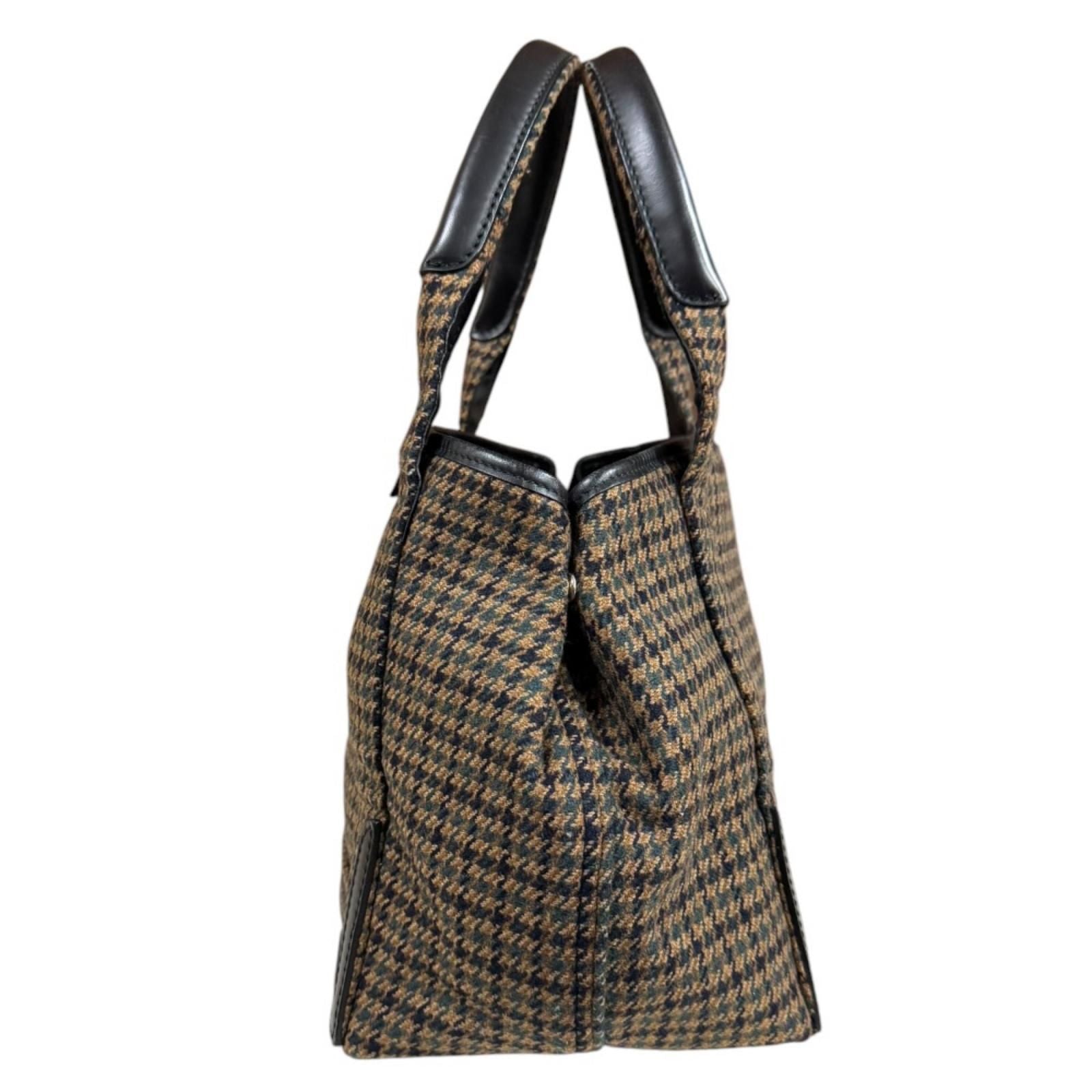 Balenciaga Navy Cabas S Tote Wool Brown Second — view 5