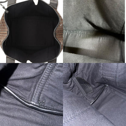 Balenciaga Navy Cabas S Tote Wool Brown Second — view 8
