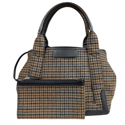 Balenciaga Navy Cabas S Tote Wool Brown Second