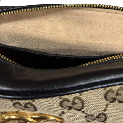Gucci GG Marmont Shoulder Bag Canvas Black Second — view 7
